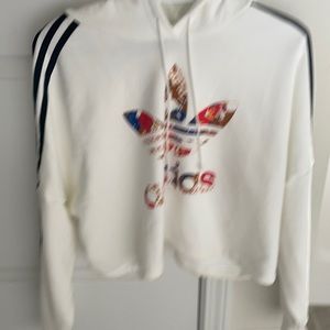 Adidas crop top hoodie